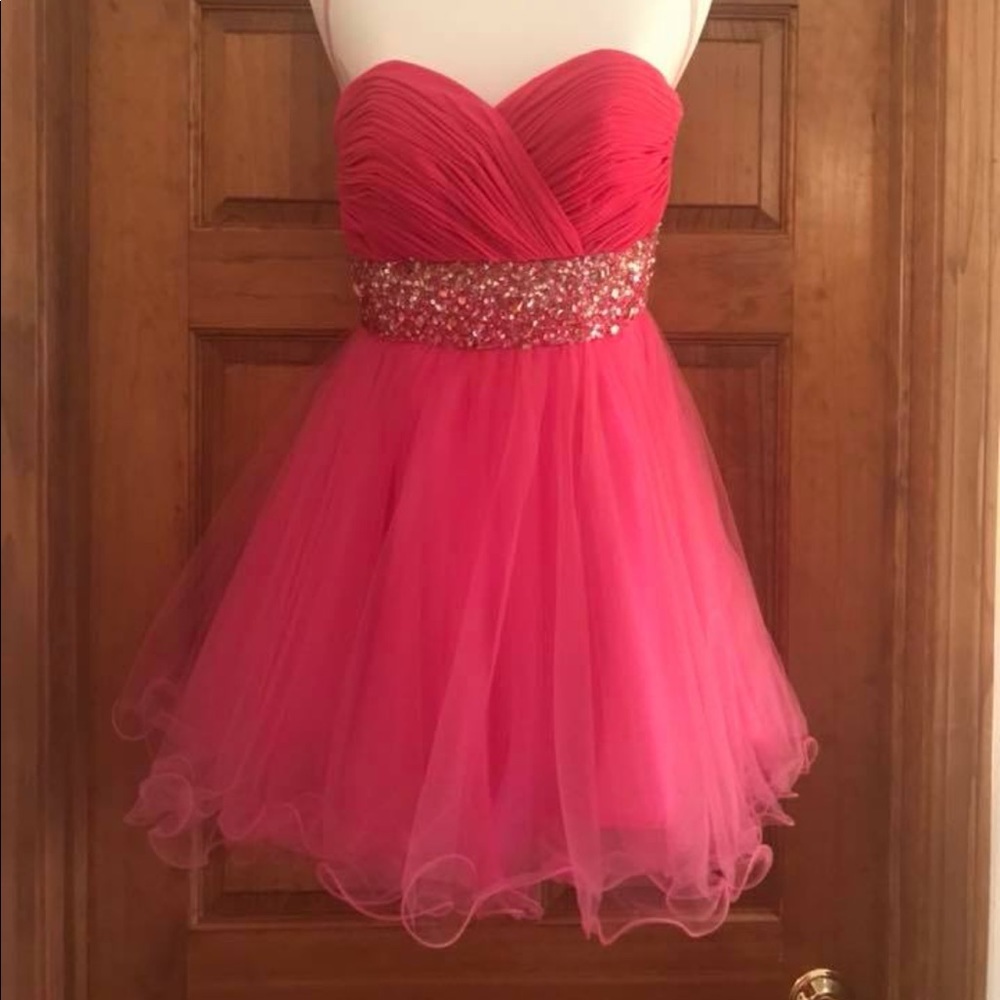 Blush Prom Dress (Hot Pink)